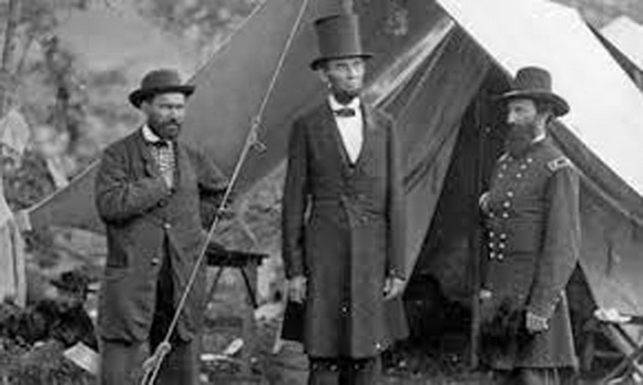 Lincoln in camp